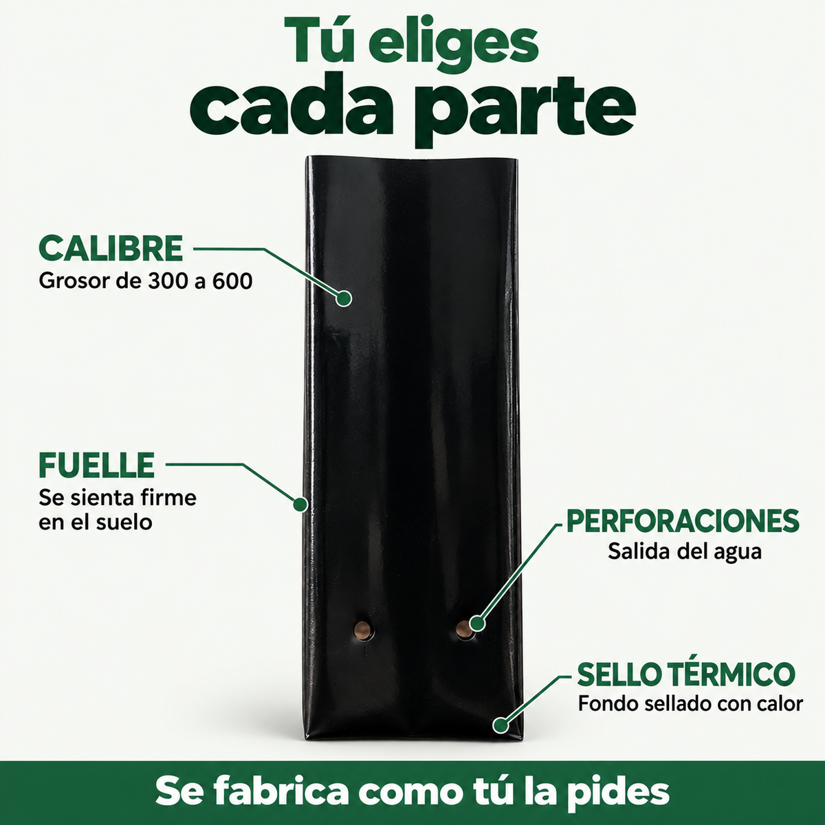 Bolsa Negra para Vivero, Resistente y a tu Medida