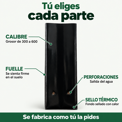 Bolsa Negra para Vivero, Resistente y a tu Medida