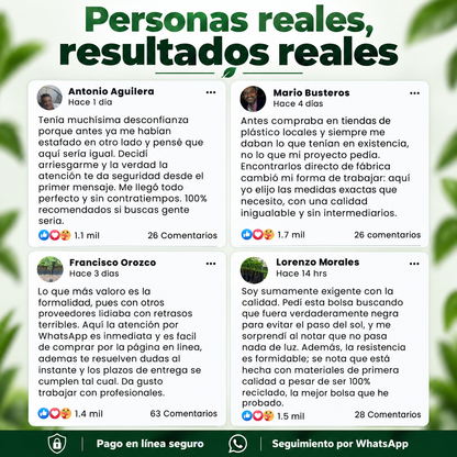 Bolsa Negra para Vivero, Resistente y a tu Medida