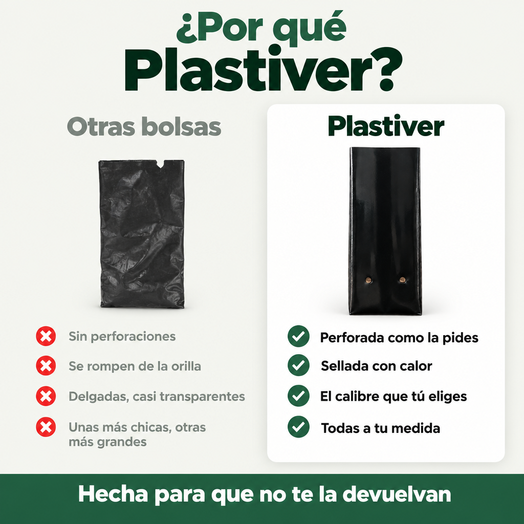 Bolsa Negra para Vivero, Resistente y a tu Medida